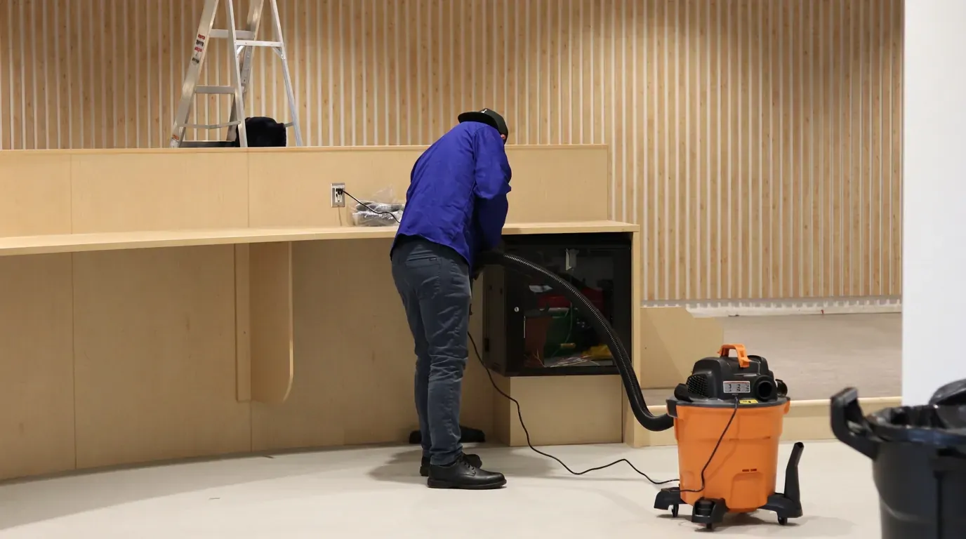 Équipe Présta Nett à l'œuvre sur un chantier de Québec