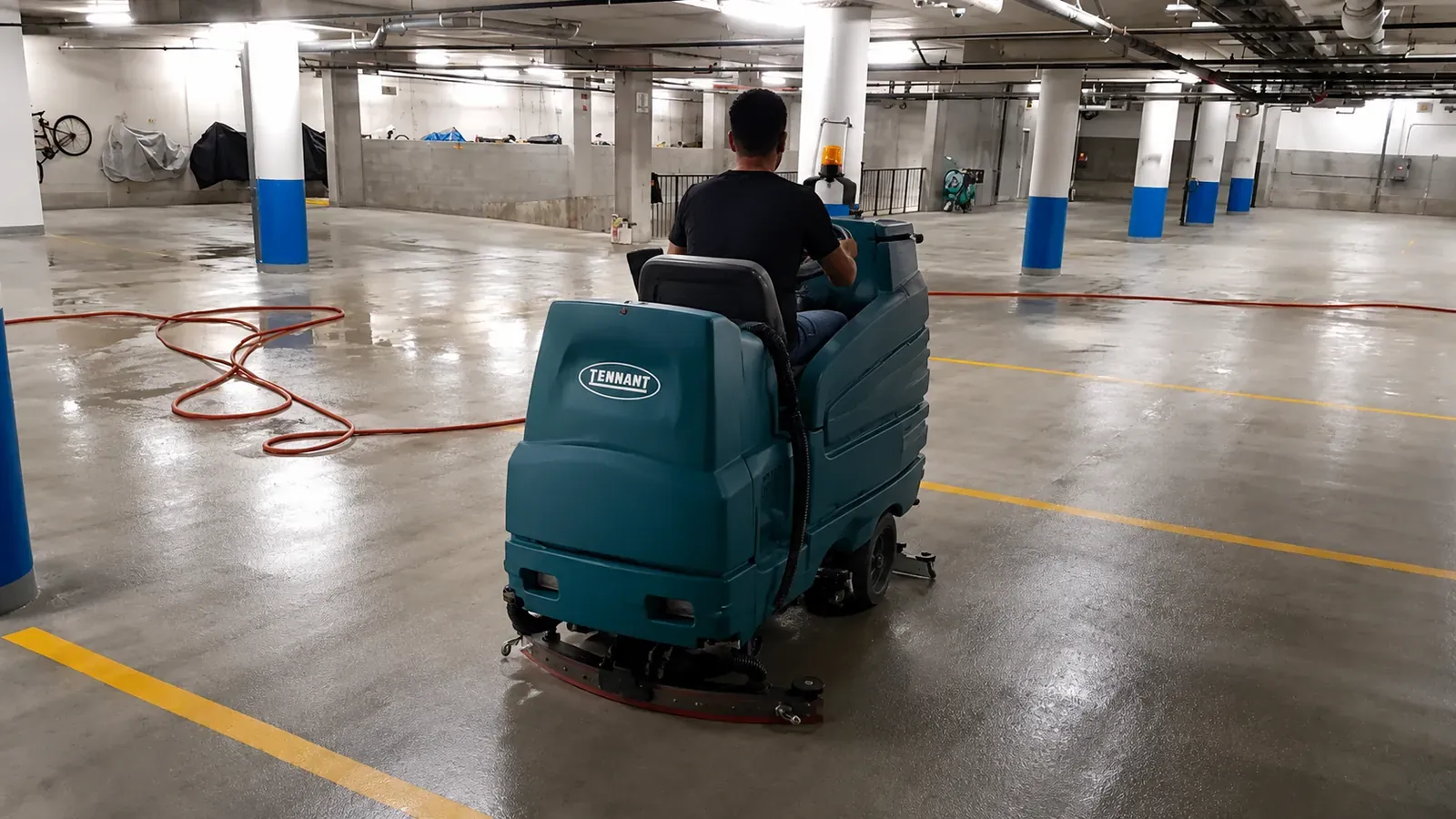 Nettoyage de garage à l'autolaveuse à Lévis