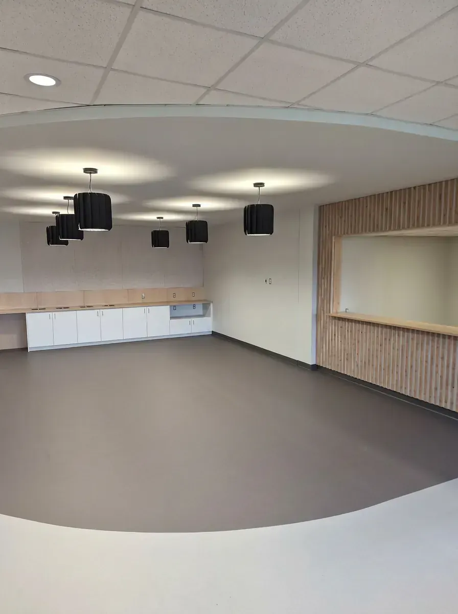 Salle après nettoyage de fin de chantier